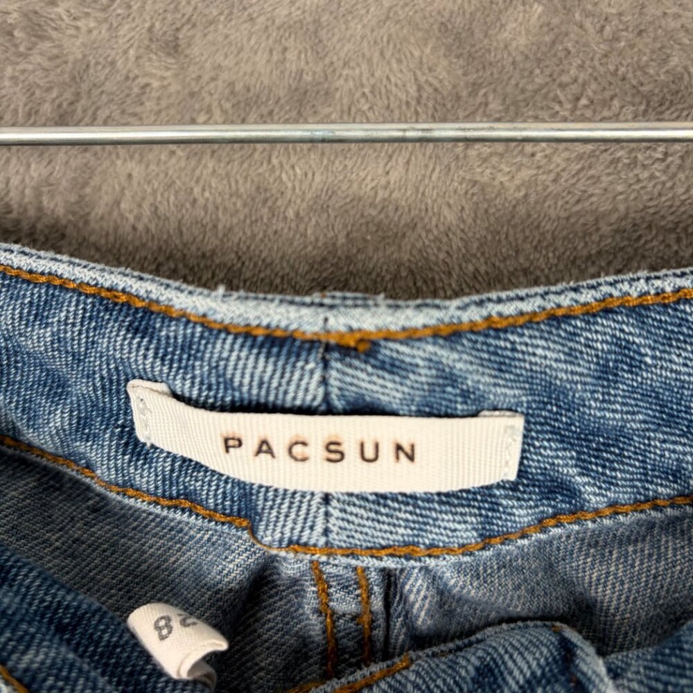 PacSun Distressed Skinny Jeans Women’s 28 Light Wash Y2K Grunge Denim - Picture 3 of 8